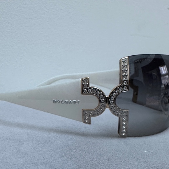 Bvlgari Black Bejeweled Sunglasses with Case